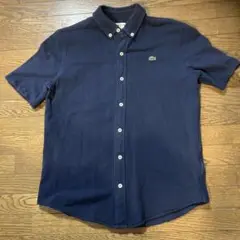 LACOSTE ネイビー ボタンダウンシャツUS M FR40