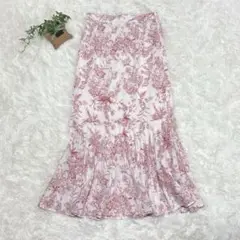 GRL【L】マーメイドスカート 花柄 フレア 上品 お出かけ 大きいサイズ