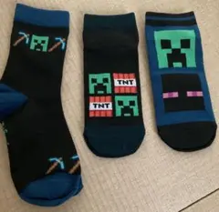 マインクラフト靴下3足セット　マイクラ（19〜24センチ）
