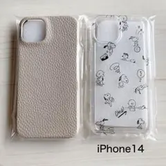 新品未使用 iPhone14 ケース カバー スマホ 透明 クリア ベージュ