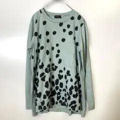 EVEX by KRIZIA ミントグリーン ドット柄 Tシャツ綿100% L