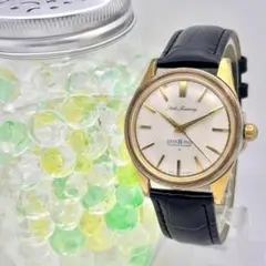 【稼働】 SEIKO Faiway 手巻き メンズ 腕時計 ゴールド 新品ベルト