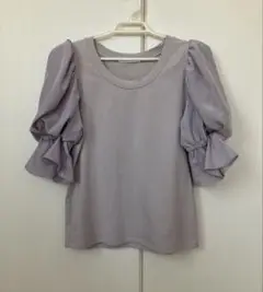 SNIDEL ラベンダー 五分袖 Tシャツ トップス 半袖