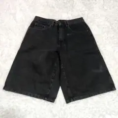 ZARA ザラ ブラック デニム ハーフパンツ バギーショーツ ジョーツ 30