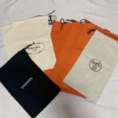エルメス シャネル プラダブランド保存袋セット