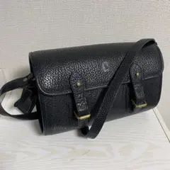 美品 ポロ ラルフローレン ショルダーバッグ レザー 黒 ヴィンテージ ポニー