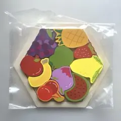 木製六角パズル フルーツ K1224