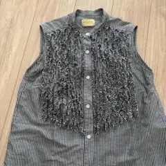 UNITED ARROWS　ノースリーブ　フリル　ブラウス