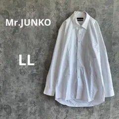 美品 a4125【Mr.JUNKO】ワイシャツ LL スーパーイージーアイロン