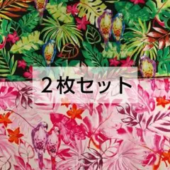 約110cm×110cm 鳥 植物 日本製 COSMO TEXTILE