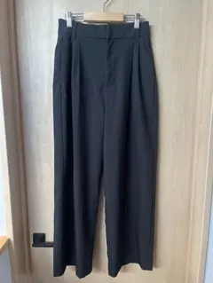 オペークドットクリップスラックスパンツセンタープレスワイドM38サイズ