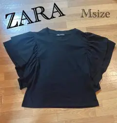 ZARA フリルTシャツ　トップス