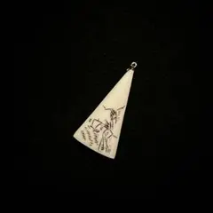 三角形のペンダント 山水画 3820