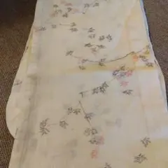 越後上布　小千谷縮　本麻　夏着物　着用可　古布　はぎれ　リメイク