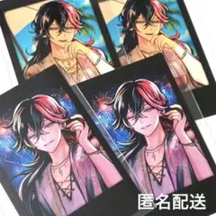 【匿名配送】ルカス★夏の思い出チェキ風カード4枚★ノーマル★あくねこ