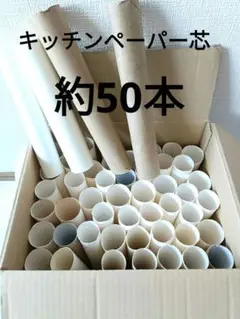 キッチンペーパー芯　空き芯　100サイズまとめて　白色　茶色　キッチンペーパー芯