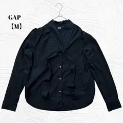 美品✨ お洒落✨GAP ギャップ 【M】ブラック 長袖ブラウス シャツ