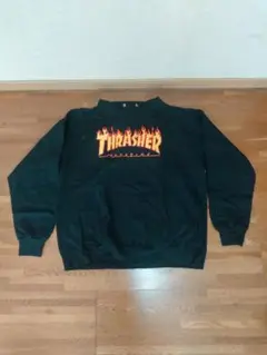 THRASHERスラッシャープリントスウェットパーカー黒美品正規品L