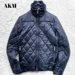 美品✨AKM エーケーエム M 中綿 キルティングジャケット ネイビー 紺