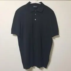 【美品】ドルモア/Drumohr ニットポロシャツ ブラック 44