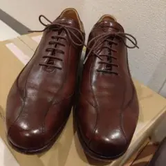 美品　BONORA 旧ボノーラ 1220 7.5 茶色 未使用☆(伊)BONORA/ボノーラ 5E【ハンドソーンウェルテッド製法