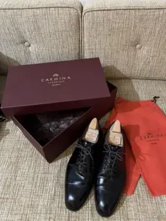 【コードバン】CARMINA ホールカット910 ネイビー UK6.5 Rain