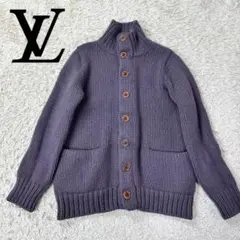 LOUIS VITTON カーディガン ニット カシミヤ98% パープル