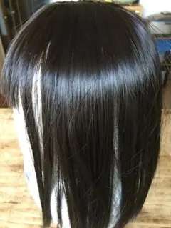 ストレートセミロングヘアピース