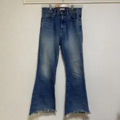 アングリッド フレアデニム アシンメトリー 切りっぱなし