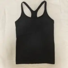 Lululemon 黒 タンクトップ リブ編み　サイズ:8