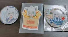 ホロライブ　白上フブキ　缶バッジ　ステッカーセット