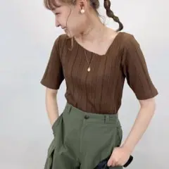 フレディエミュ　アシメデザインショートスリーブプルオーバーカットソー