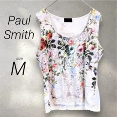 ポールスミス Paul Smith（M）花柄ノースリーブトップス 総柄 日本製