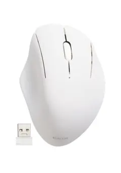 エレコム ワイヤレスマウス SHELLPHA 2.4GHz 3ボタン ホワイト