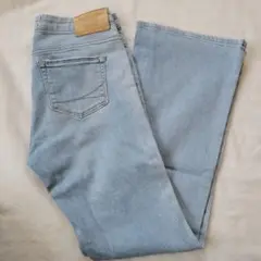 SOMETHING　LISAフレアデニムパンツ　28インチ　ミドルライズ