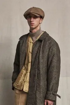 OLD JOE 17AW ボア 切替 レザー キャスケット ドレス キャップ
