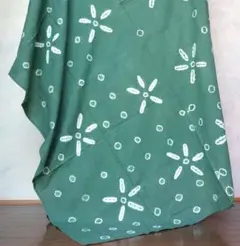 未使用 絞り染め インド綿マルチカバー 130×180cm 緑