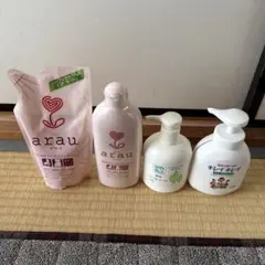 arau ボディソープ、植物物語、キレイキレイ