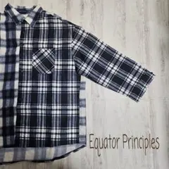 Equator Principles チェック柄長袖シャツ