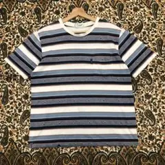 CROCODILE 2クロコダイル ボーダー半袖 Tシャツ ポケット付き