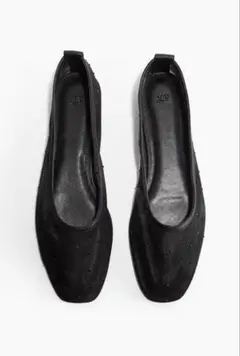 H&M ラインストーンエンベリッシュドフラットシュー ズ
