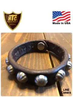⭐️新品⭐️HTC⭐️バングル⭐️アンブレラスタッズ⭐️ブラック⭐️シルバースタッズ