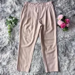 INDIVI インディヴィ テーパードパンツ 【38】ベージュ ウエストゴム
