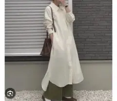 ユニクロ　リネンブレンドシャツワンピース