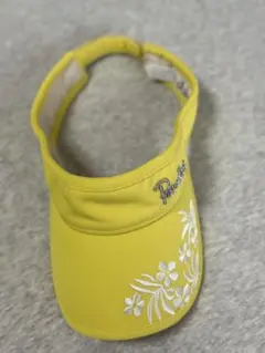 Paradise 花柄刺繍 バイザー イエロー