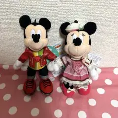 【新品】ミッキー・ミニーぬいぐるみバッジ パルパルーザ スウィーツポップワールド