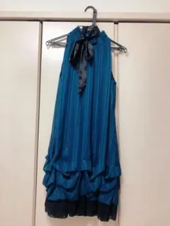 【美品】ドレス ワンピース グリーン 9号 披露宴 パーティー
