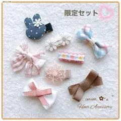 【限定セット】お得な８点セット♡ベビーヘアクリップ 赤ちゃん髪留め