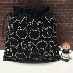 ねこねこにゃんこ♪ハンドメイド＊巾着ポーチ♪巾着袋