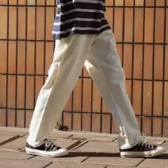 【ZIP FIVE】ストレッチ ワイド バルーン バギー イージーパンツ